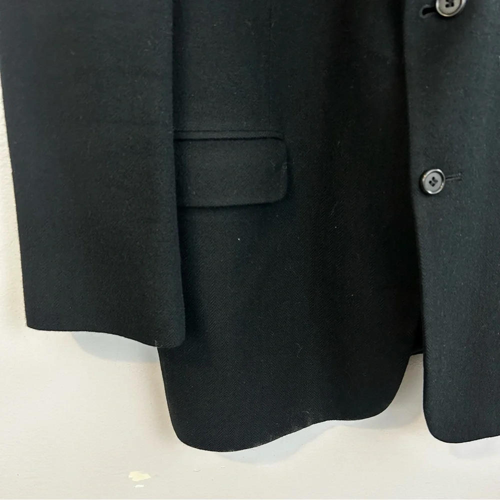 Brooks Brothers 100% Camel Hair Black Jacket Blazer Size 43L / 43 Long
